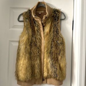 Michael Kors Faux Fur Sweater Vest.